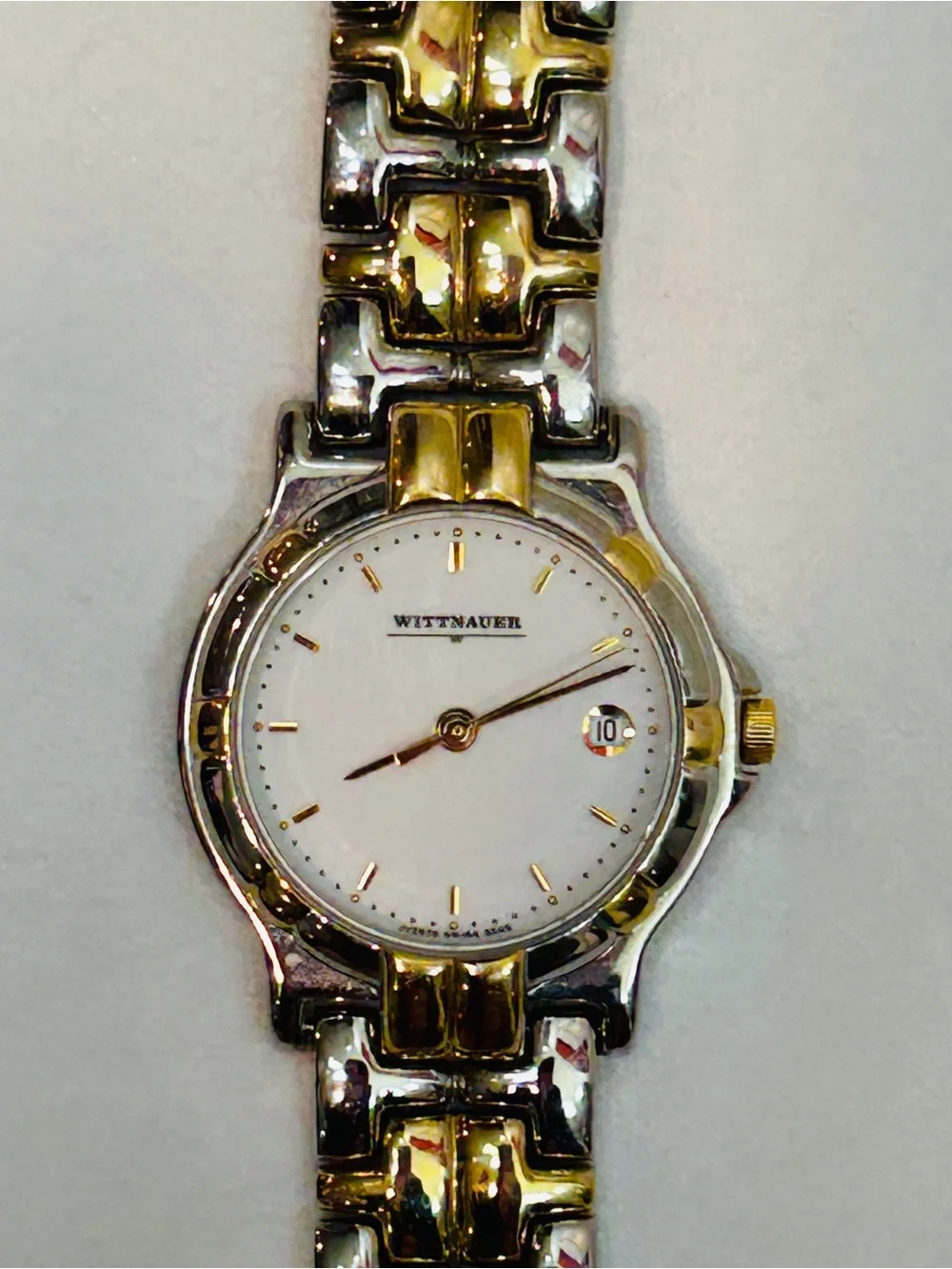 Women's Two-Tone Gold and Silver Bracelet Watch